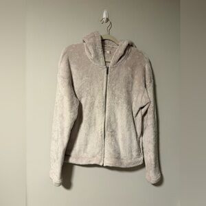 UGG Soft Cream Teddy Zip Up Jacket Large